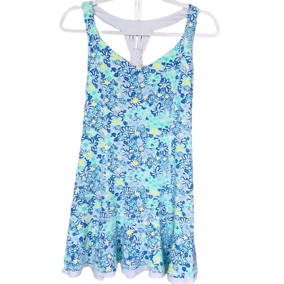 Lilly Pulitzer Floral Print Sun Dress W/ Built In Bra Size S. - Picture 2 of 6